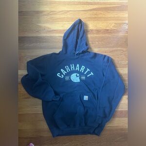 Carhartt Navy Blue Hoodie. Size adult small
